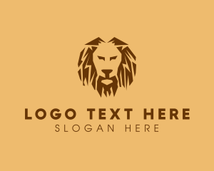 African Animal - Safari Wild Lion logo design