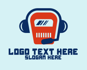 Headphones - Tech Robot Talk logo design