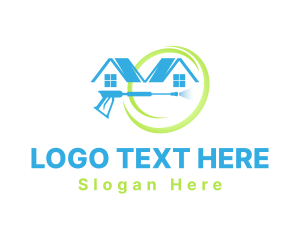 Pressure Wash - Residential Home Cleaning logo design