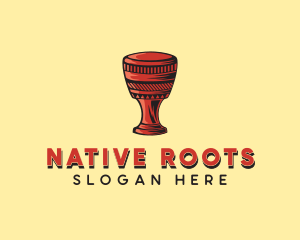 Native - African Native Instrument logo design
