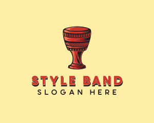 African Drum Instrument  logo design