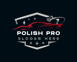 Polish - Car Polishing Detail logo design