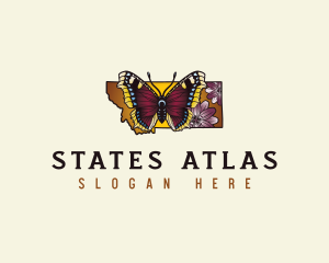 Montana Floral Butterfly logo design