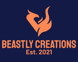 Creature - Mythical Phoenix Creature logo design