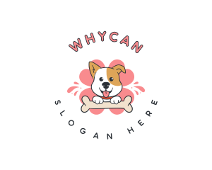 Puppy - Dog Bone Treat logo design