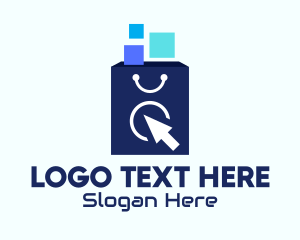 Online Shopping - Digital Add to Cart Bag logo design