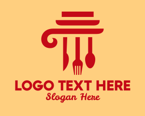 Cook - Kitchen Cooking Pillar logo design