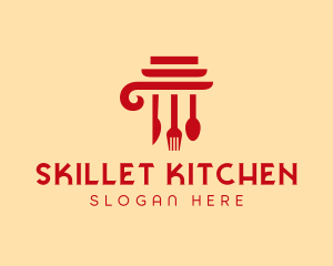 Kitchen Cooking Pillar  logo design