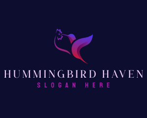 Hummingbird - Flying Hummingbird Creative logo design