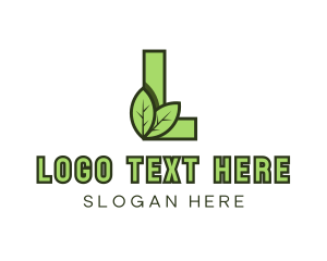 Plant - Eco Letter L logo design