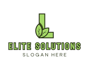 Green Leaf - Eco Letter L logo design