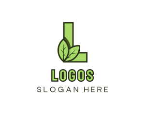 Eco Letter L logo design