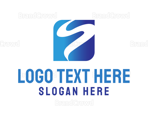 Modern Wave Business Letter S Logo