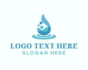 Pool - Water Liquid Drop logo design