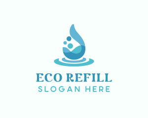 Refill - Water Liquid Drop logo design