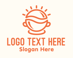 Utensil - Orange Sunny Breakfast Bowl logo design