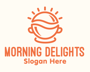 Orange Sunny Breakfast Bowl logo design