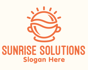 Orange Sunny Breakfast Bowl logo design