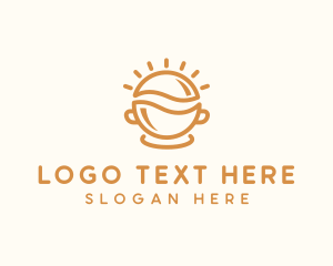 Bright - Sun Coffee Breakfast logo design