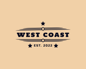 Hipster Western Star logo design