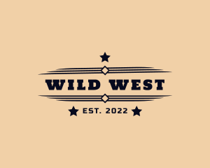 Hipster Western Star logo design