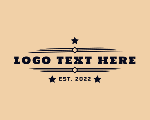 Texas - Hipster Western Star logo design