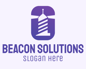 Beacon - Stripes Lighthouse Beacon logo design