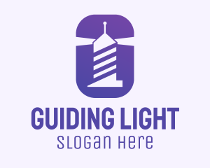 Stripes Lighthouse Beacon logo design