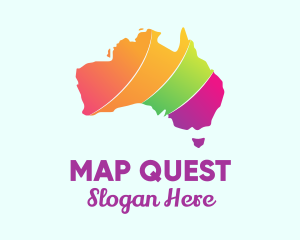 Colorful Australia Map logo design