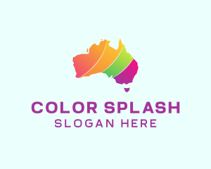 Colorful Australia Map logo design