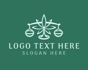 Leaf - Medical Weed Scale logo design