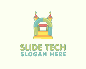 Slide - Inflatable Playground Castle logo design