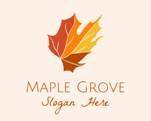 Fall Maple Leaf logo design