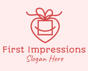 Pink Heart Gift logo design