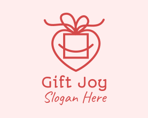 Pink Heart Gift logo design