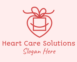 Pink Heart Gift logo design