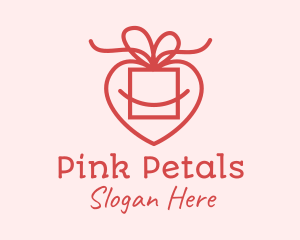 Pink Heart Gift logo design