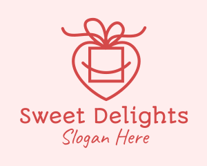 Pink Heart Gift logo design