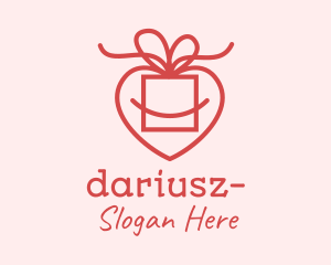 Dating Site - Pink Heart Gift logo design