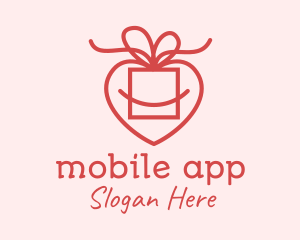 Love Story - Pink Heart Gift logo design