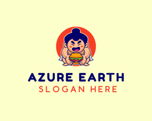 Japanese Sumo Burger logo design