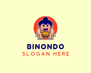 Sandwich - Japanese Sumo Burger logo design