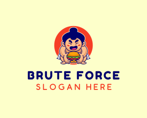 Japanese Sumo Burger logo design