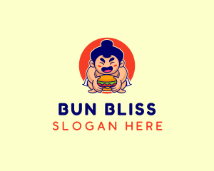 Bun - Japanese Sumo Burger logo design