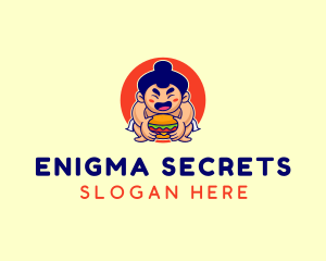 Japanese Sumo Burger logo design