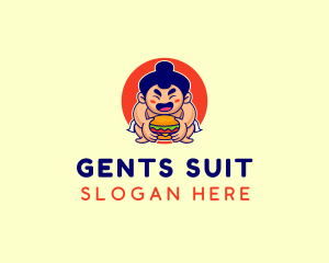 Japanese Sumo Burger logo design