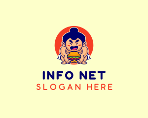 Japanese Sumo Burger logo design