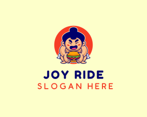 Japanese Sumo Burger logo design