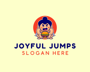 Japanese Sumo Burger logo design