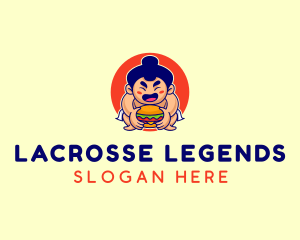 Japanese Sumo Burger logo design